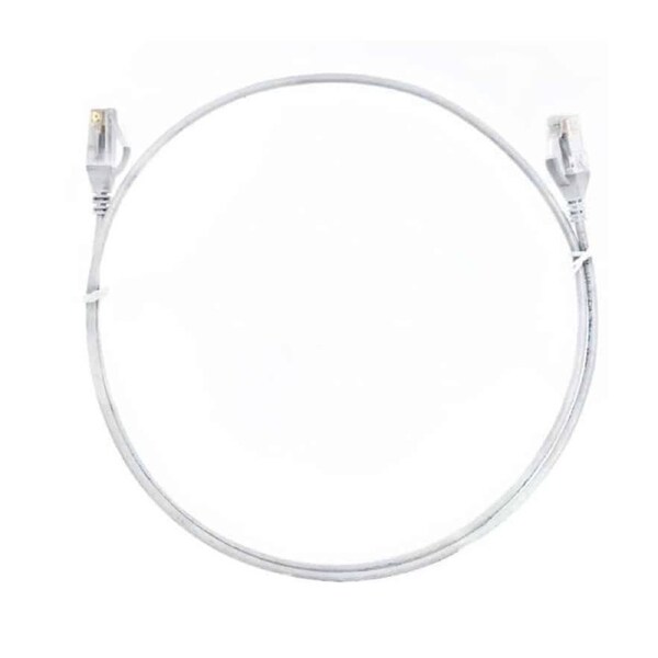 CAT6THINWH-5M - 8ware CAT6 Ultra Thin Slim Cable 5m / 500cm - White Color Premium RJ45 Ethernet Network LAN UTP Patch Cord 26AWG for Data