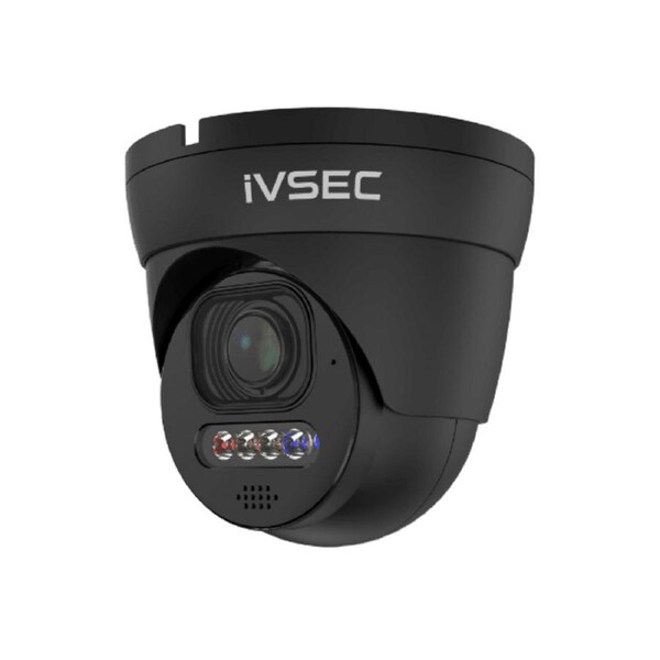 IVSEC NC512ADX-BLK Turret IP Camera 8mp 25fp Motorised 2.8-12mm Full Colour Our Adv Det Adv IVS Black
