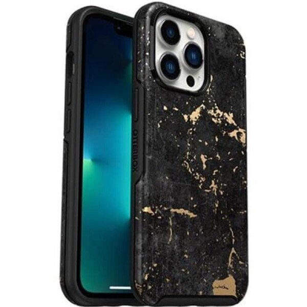 OtterBox 77-83576 Symmetry Apple iPhone 13 Pro Case Enigma (Black Graphic), Antimicrobial, 3X Military Standard, Raised Edges, Ultra-Sleek