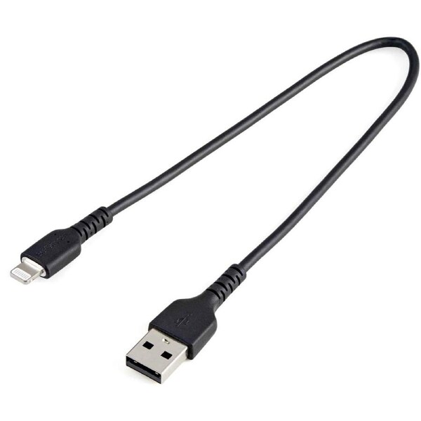 StarTech RUSBLTMM30CMB mobile phone cable Black 0,3 m USB A Lightning