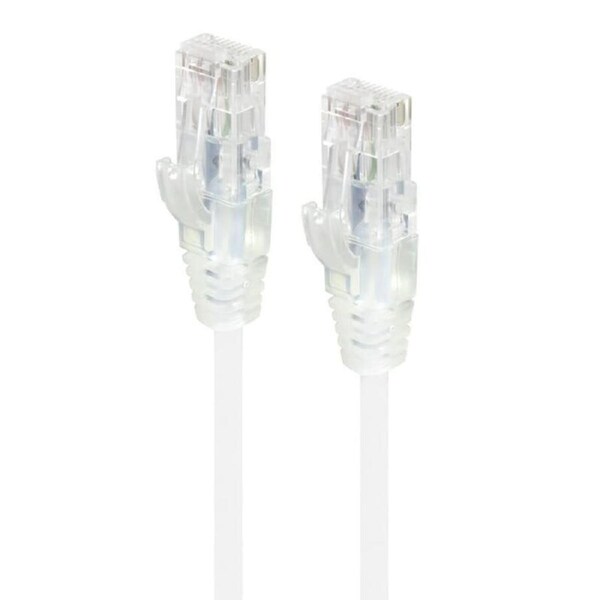 Alogic 0.30m White Ultra Slim Cat6 Network Cable UTP 28awgSeries Alpha Patch Cables - C6S-0.30WHT