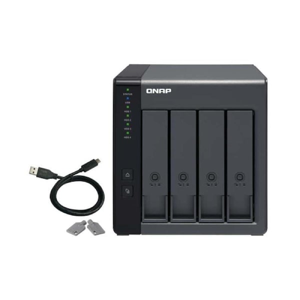 Qnap Tr-004, 4 Bay Das(No Disk) Hardware Raid Expansion For Win,Mac,Linux Device, Twr, 2Yr
