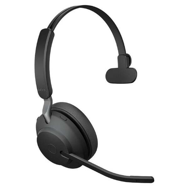 Jabra Evolve2 65 Mono USB-A(Link380a) Wireless Bluetooth Headset, Optimised for UC - Black (Without Charging Stand)