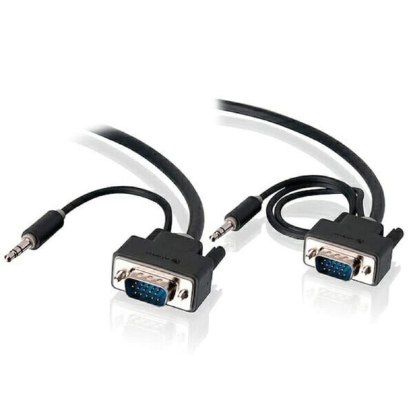 Alogic 3m Pro Series Slim Flexible VGA Cable With 80cm & 30cm 3.5mm Stereo Audio CableMale to Male Cables - VGA-MM-03-APS