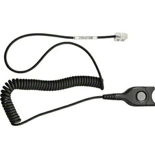 EPOS - SENNHEISER CSTD 24 Bottom cable: EasyDisconnect to Modular Plug - Coiled cable