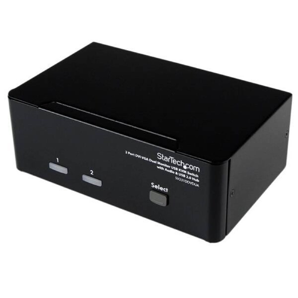 StarTech 2 Port DVI VGA Dual Monitor USB with Audio & USB 2.0 Hub