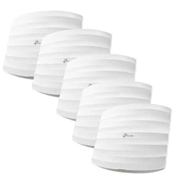 TP-Link EAP245(5-pack) AC1750 Wireless MU-MIMO Gigabit Ceiling Mount Access Point, 1300/450 Mbps, Omada, MU-MIMO, POE Adapters Not Included (LS)