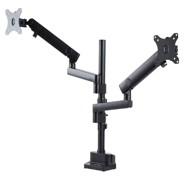 StarTech Desk Mount Dual Monitor Arm - Full Motion Monitor Mount for 2x VESA Displays up to 32" - Vertical Stackable Arms