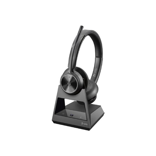 HP POLY Savi 7320 Office Stereo DECT Wireless Headset, Black