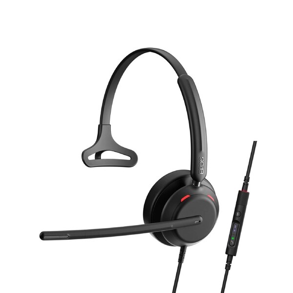 EPOS IMPACT 730T On-ear, single-sided wired headset with in-line call control. Microsoft Teams Certified