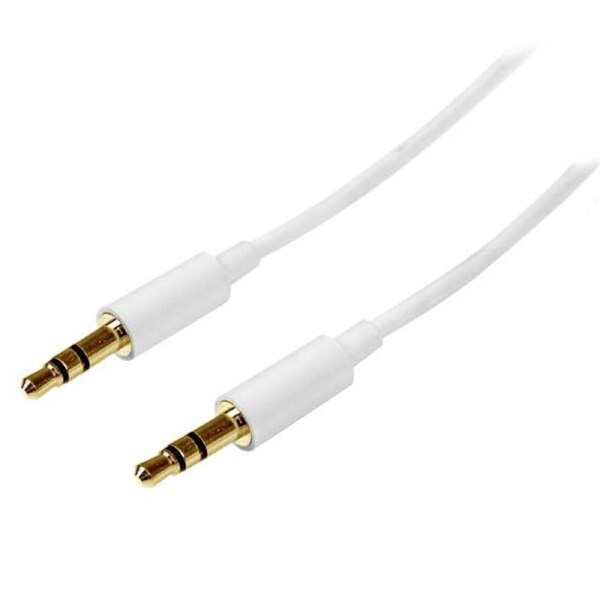 StarTech 2m White Slim 3.5mm Stereo - Male to Male