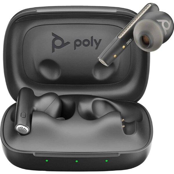 HP Poly Voyager Free 60 Uc Carbon Black Earbuds +Bt700 Usb-A Adapter +Basic Charge Case Headset Wireless In-Ear Calls/Music Usb Type-A Bluetooth