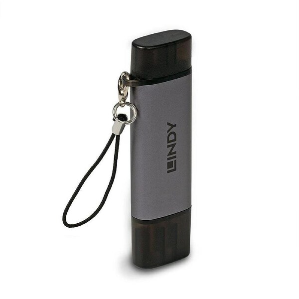 Lindy card reader USB 3.2 Gen 1 (3.1 Gen 1) Type-A/Type-C Black, Grey