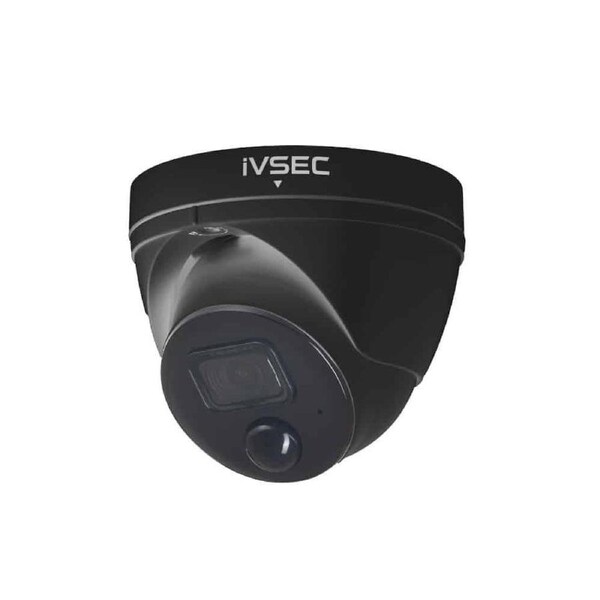 Ivsec Nc110Xc-Blk Turret Ip Camera 5Mp 2.8Mm Lens Poe Ip66 30M Ir Mic Ivs Black