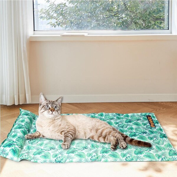 Pawz Pet Cooling Mat Dog Cat Gel Non-Toxic Bed Pillow Sofa Self-cool Summer Pad M(105cm x 60cm x 10cm)