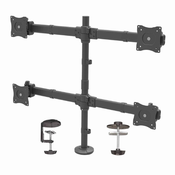 Startech Quad Monitor Desk Mount, Up To 27", Articulating, H/Adj, Vesa, 5Yr