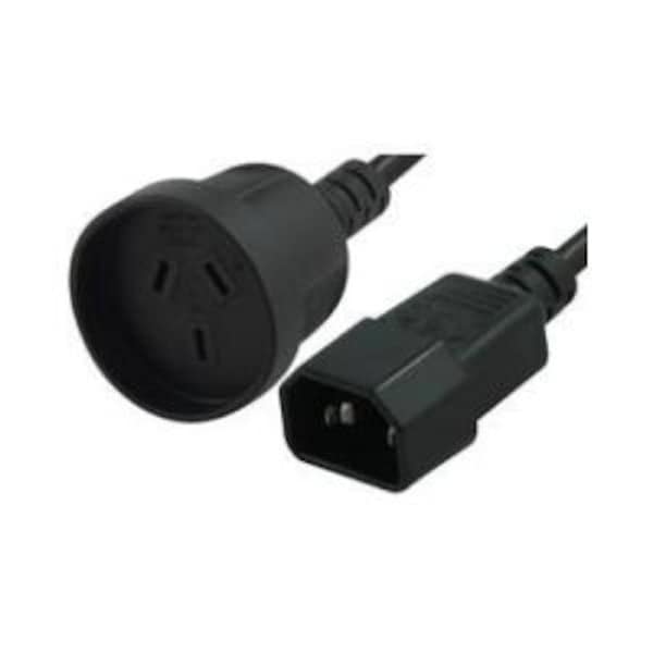 Comsol 0.15m IEC C14 to Aus 3 Pin Mains PlugMale Female Power Cables - IEC-3F-.15