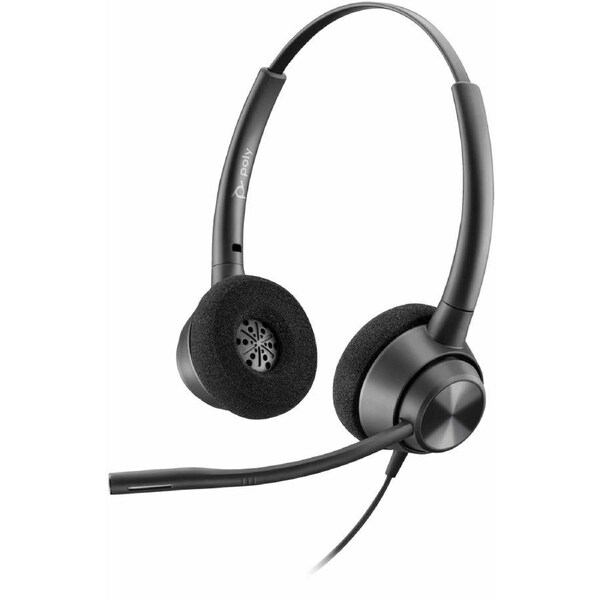 HP POLY EncorePro 320 with Quick Disconnect Binaural Headset TAA