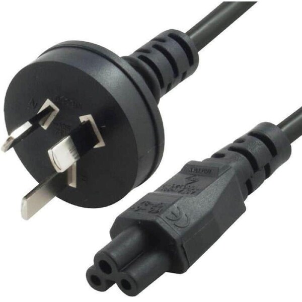 RC-3078C5-OEM - 8ware AU Power Lead Cord Cable 2m - 3-Pin to Cloverleaf Plug IEC 320-C5 Mickey Type Black 240V 7.5A 3 core for Notebook/Laptop AC Adapter ~UPAT-IECM-1
