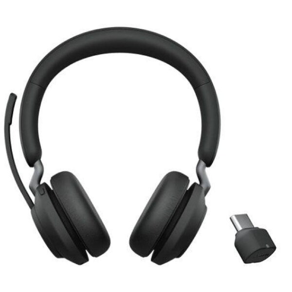 Jabra Evolve2 65 UC Wireless Headset, Black, Link 380 USB-C, Stereo