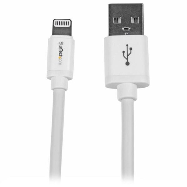 StarTech 2m (6 ft.) USB to - Long iPhone / iPad / iPod Charger Cable - Lightning to USB Cable - Apple MFi Certified - White