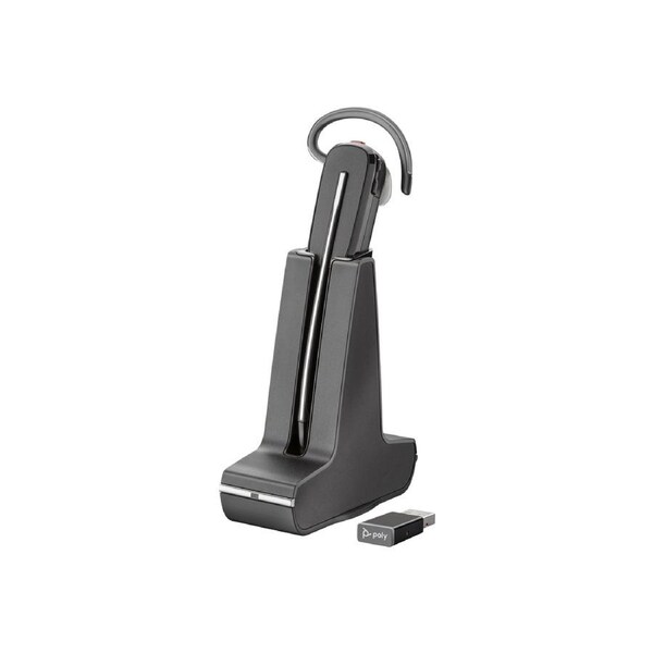 HP POLY Savi 8240-M Office Microsoft Teams Certified DECT Wireless USB-A Headset, Black