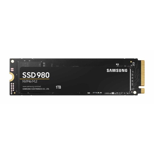 Samsung 980 1TB NVMe SSD 3500MB/s 3000MB/s R/W 500K/480K IOPS 600TBW 1.5M Hrs MTBF AES 256-bit Encryption M.2 2280 PCIe 3.0 Gen3 5yrs Wty
