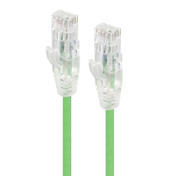 Alogic 3m Green Ultra Slim Cat6 Network Cable UTP 28awgSeries Alpha Patch Cables - C6S-03GRN