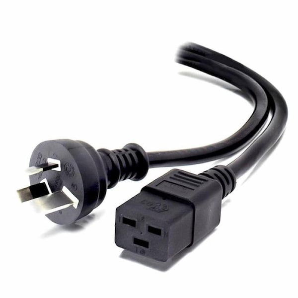 Alogic 1m Aus 3 Pin Mains Plug to IEC C19Male Female Power Cables - MF-3PC19-01