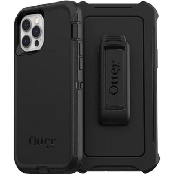 77-65401 - OtterBox Defender Apple iPhone 12 / iPhone 12 Pro Case Black - (77-65401), DROP+ 4X Military Standard,Multi-Layer,Included Holster,Raised Edges,Rugged