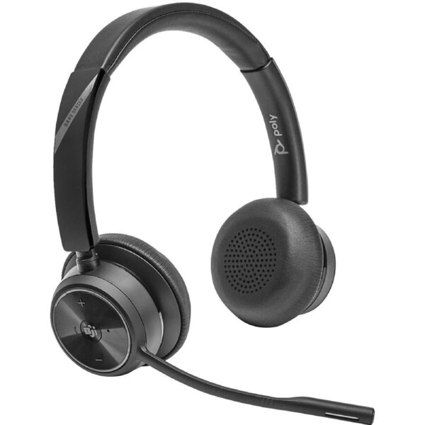 HP POLY Savi 7420 Office Stereo Microsoft Teams Certified Wireless DECT Headset, Black
