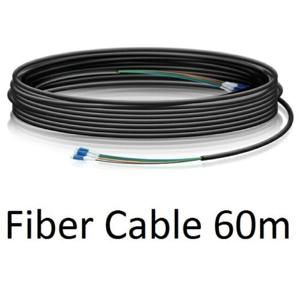 Ubiquiti Single Mode LC-LC Fiber Cable - 60m (200ft), Outdoor-Rated Jacket w/ Ripcord, Integrated Weatherproof Tape