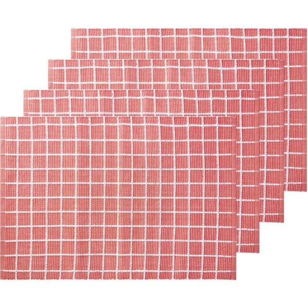 4pc J.Elliot Home Amanda Placemat Set 33x48cm Bubblegum Modern Home Decor