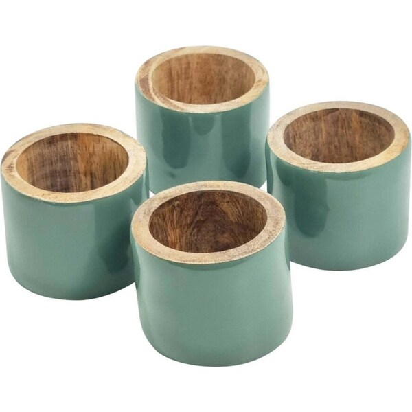 4pc J.Elliot Home Kevin Napkin Rings 3.8x5cm Peppermint Modern Home Decor