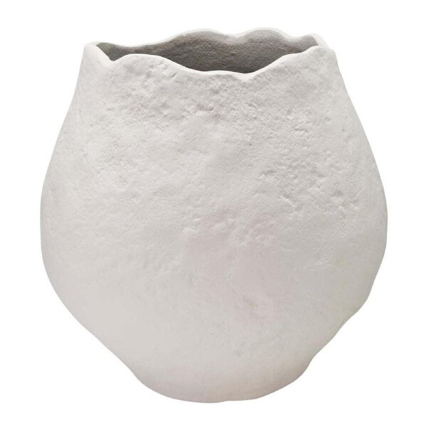 J.Elliot Home Kristen Wide Flower Vase 27x19x27cm White Modern Home Decor