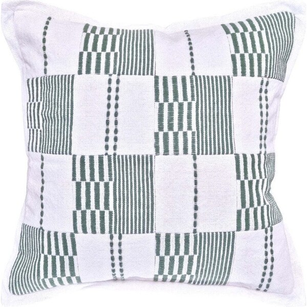 J.Elliot Home Lewis Cushion 50x50cm Forest & White Modern Home/House Decor