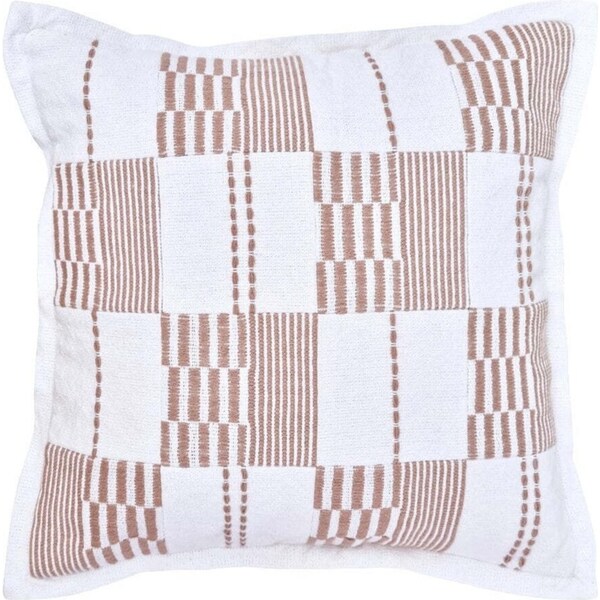 J.Elliot Home Lewis Decorative Couch Cushion 50x50cm Nude & White Home Decor