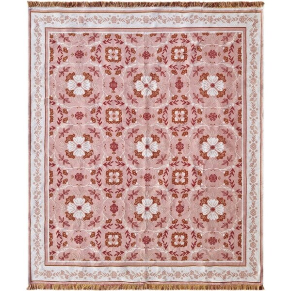 J.Elliot Home Marley Throw Rug 160x200cm Bubblegum Multicolour Home Decor