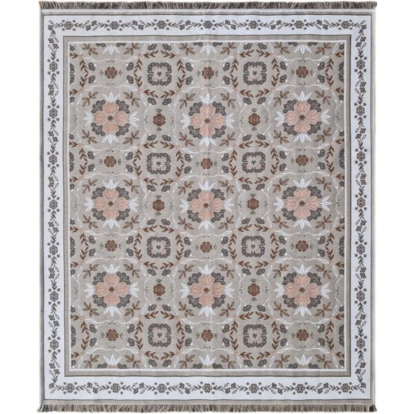 J.Elliot Home Marley Throw Rug 160x200cm Green Mist Multicolour Home Decor