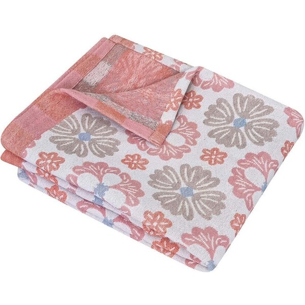 J.Elliot Home Zoe Throw 130x160cm Bubblegum & White Multicolour Home Decor