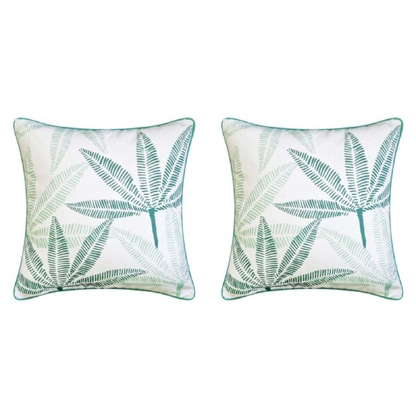 2x J.Elliot Home Bailey Outdoor Cushion 50cm Pine Green Multicolour Home Decor