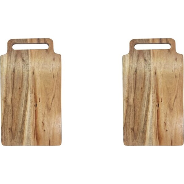 2x J.Elliot Home Justin Serving Board Rectangle 35x20cm Natural Modern Decor