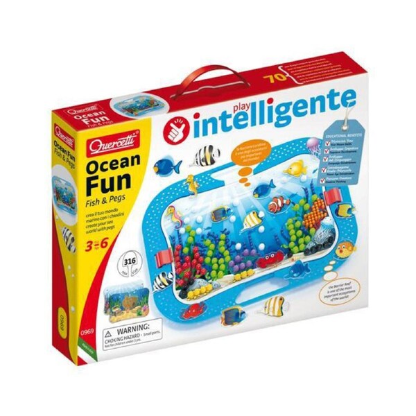 316 Quercetti Ocean Fun Fish & MultiColour Pegs Kids Fun Educational Toy 3-6y