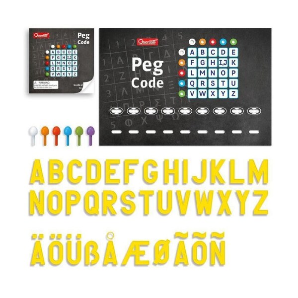132pc Quercetti Peg Code Kids/Children Educational Fun Game w/ Alphabets 5-7y