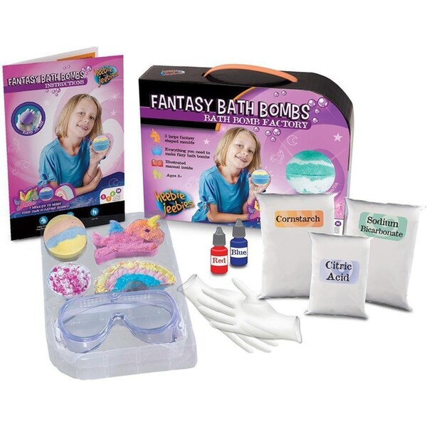Heebie Jeebies Fantasy Bath Bomb Bathroom Science Experiment Kids Toy Kit 8+