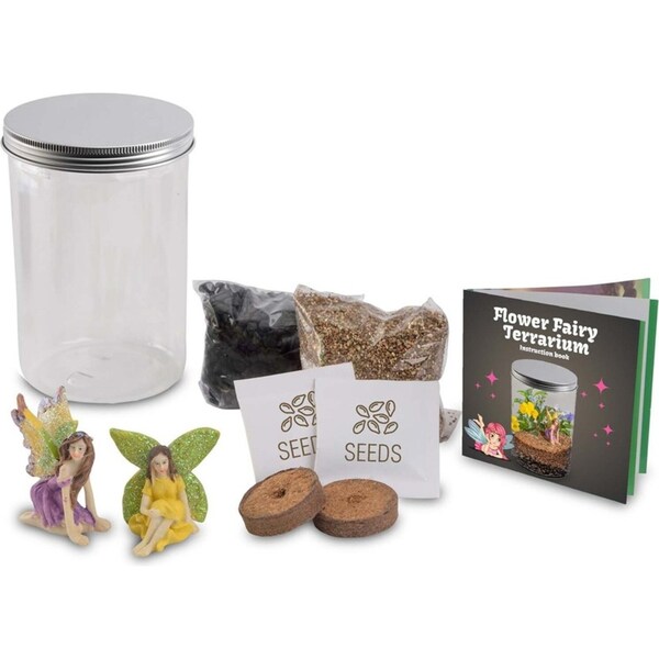 Mrs Green Flower Fairy Terrarium Plant Growing Kids/Family Indoor Gardening Kit