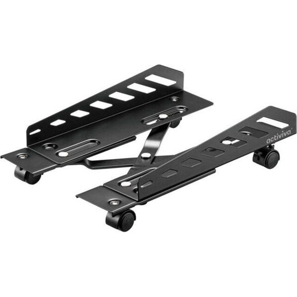 Activiva Adjustable Heavy-Duty Computer PC Mobile Floor Stand with Casters