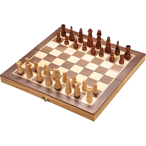 Smart Brain French Cut Chess 2-Players Kids/Family Wooden Board Game Set 30cm 6+