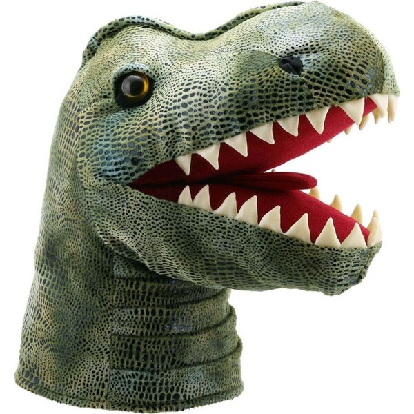 The Puppet Company T-Rex Large Dino Heads 43cm Hand Toy Green Kids/Children 12m+
