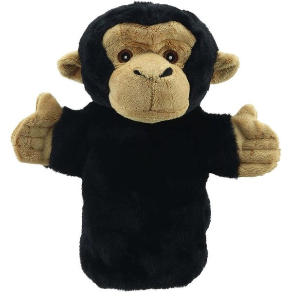 The Puppet Company Chimp Animal Puppet Buddies 25cm Hand Toy Black Kids 12m+